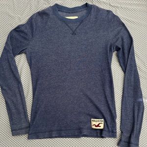 Hollister Blue Long Sleeve T Shirt Knitted S